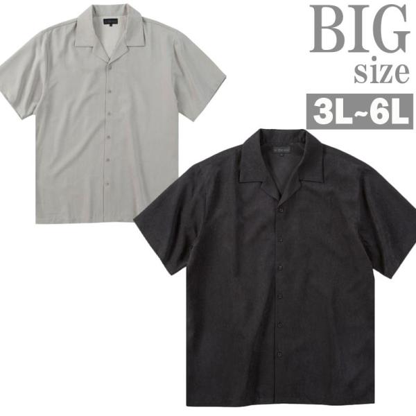 半袖シャツ ポリピーチ 大きいサイズ メンズ ロゴ刺繍 プリント IN THE ATTIC インザア...