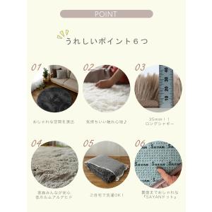 ラグ 円形 洗える 丸 直径 190 サラふわ...の詳細画像4
