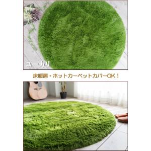 ラグ 円形 洗える ラグマット 95 丸 癒し...の詳細画像5