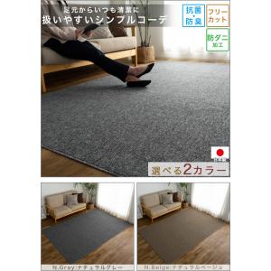 カーペット 8畳 江戸間 防ダニ 抗菌 防臭 ...の詳細画像1