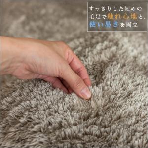 シャギー ラグ 洗える 毛足 短い 140 c...の詳細画像3