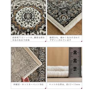 玄関マット 室内 ペルシャ絨毯 風 高密度 7...の詳細画像5