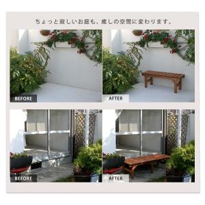 ガーデンベンチ 木製 屋外 縁側 天然木 ウッ...の詳細画像3