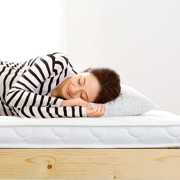 マットレス シングル ポケットコイル ベッド 10cm 10センチ 薄い 薄 薄型 柔らかめ 硬め ...