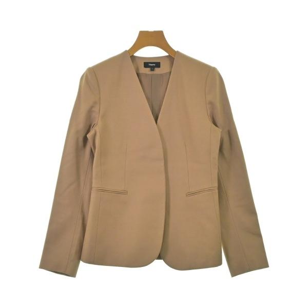 Theory ノーカラージャケット レディース セオリー 中古　古着