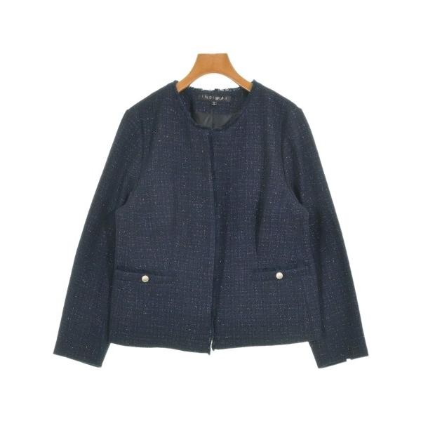 INDIVI ノーカラージャケット レディース インディヴィ 中古　古着