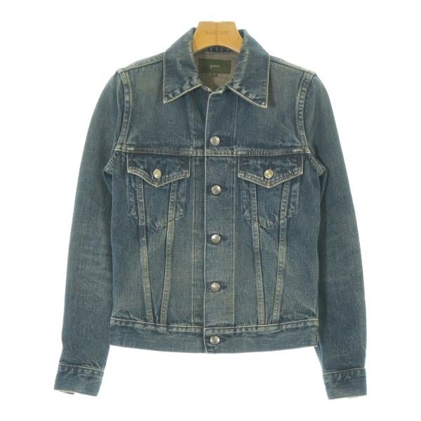 green デニムジャケット レディース グリーン 中古　古着
