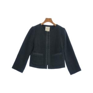 Rene（ルネ） ノーカラー ジャケット 34 S ウール 他 ツイード TISSUE