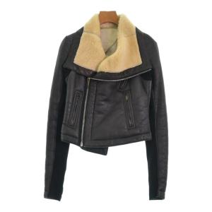 リックオウエンス　ムートン　ダブルライダース　サイズ42 XL ブラック　美品 Rick Owens（リック・オウエンス） 美品 ムートン ライダース