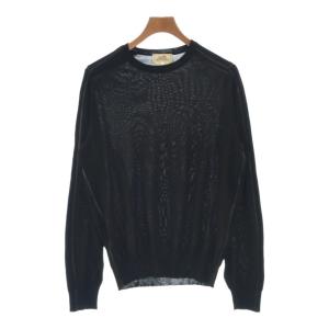 【中古】HERMES エルメス Hロゴ ドッキングリブ カシミヤ セーター ニット BROWN ブラウン イタリア製 /● メンズ HERMES（エルメス） Hロゴ ドッキングリブ カシミヤ セーター ニット