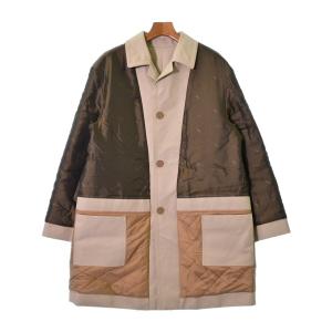 未使用品▼FENDI フェンディ 2023年製 FF0741 FFロゴ ズッカ柄 レザー使い リバーシブル トレンチコート ベージュ 50 伊製 正規品 メンズ FENDI（フェンディ） 未使用品▽FENDI 2023年製 FF0741 FFロゴ ズッカ