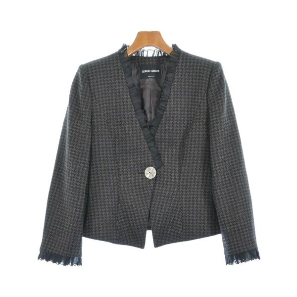GIORGIO ARMANI ノーカラージャケット レディース ジョルジオアルマーニ 中古　古着