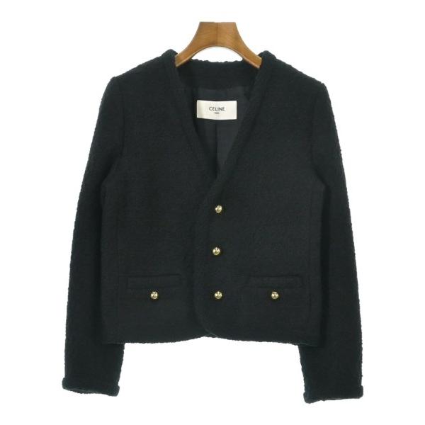 CELINE ノーカラージャケット レディース セリーヌ 中古　古着