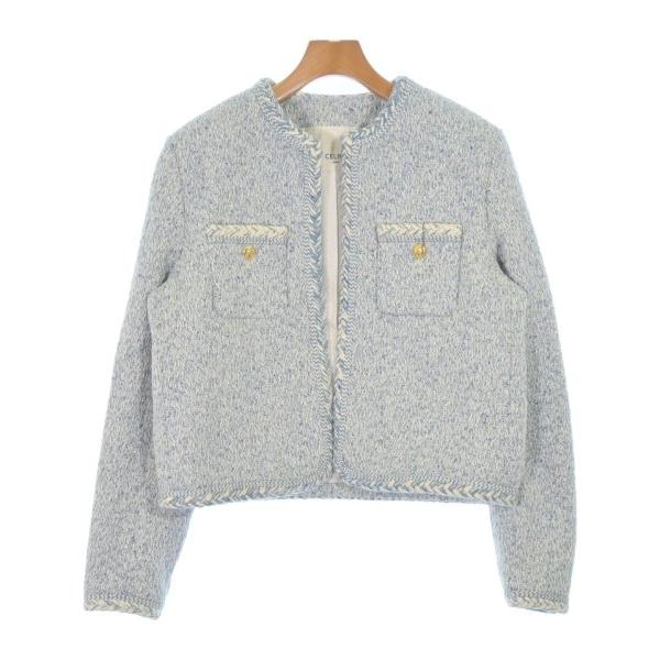 CELINE ノーカラージャケット レディース セリーヌ 中古　古着