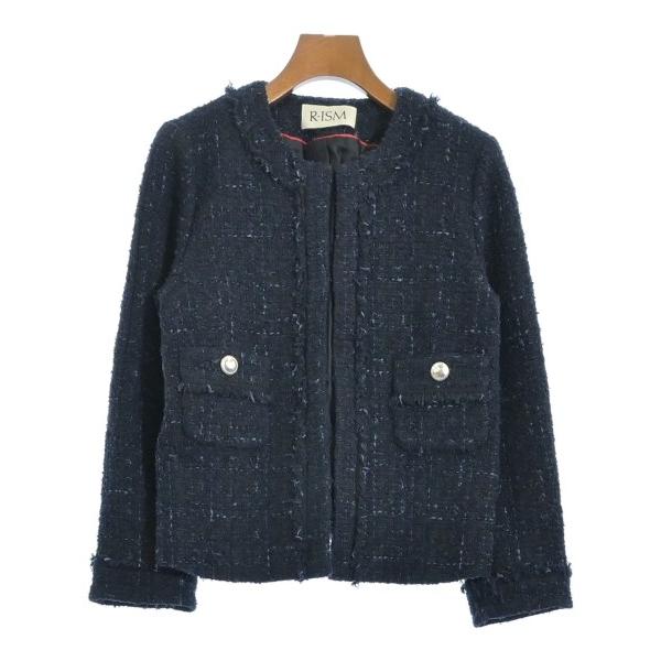 R-ISM ノーカラージャケット レディース リズム 中古　古着