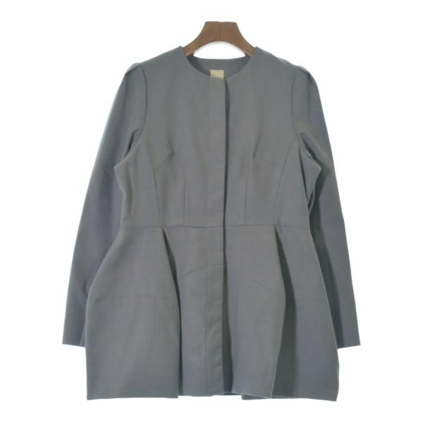 THREE SQUARE ノーカラージャケット レディース スリースクエア 中古　古着