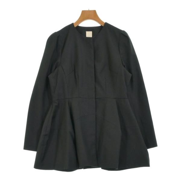 THREE SQUARE ノーカラージャケット レディース スリースクエア 中古　古着