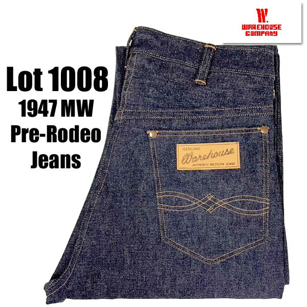 ウエアハウス WAREHOUSE ロデオ ジーンズ Lot 1008 1947 MW PRE-ROD...