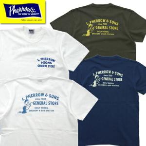 フェローズ Pherrow's カタログ未掲載モデル Tシャツ 21S-PTJ6 プリントT 半袖 メンフィスコットン 2021年春夏新作 アメカジ ヴィンテージ 2021新作