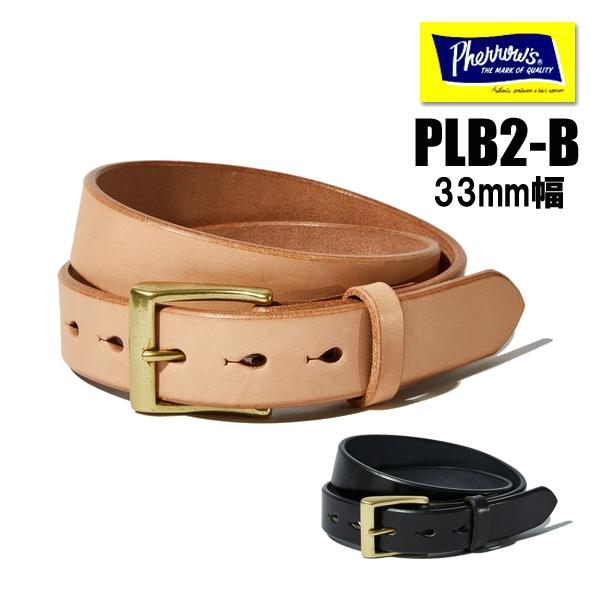 フェローズ Pherrow's レザーベルト　PLB2-B ギャルソンベルト 国産サドル ベンズ フ...