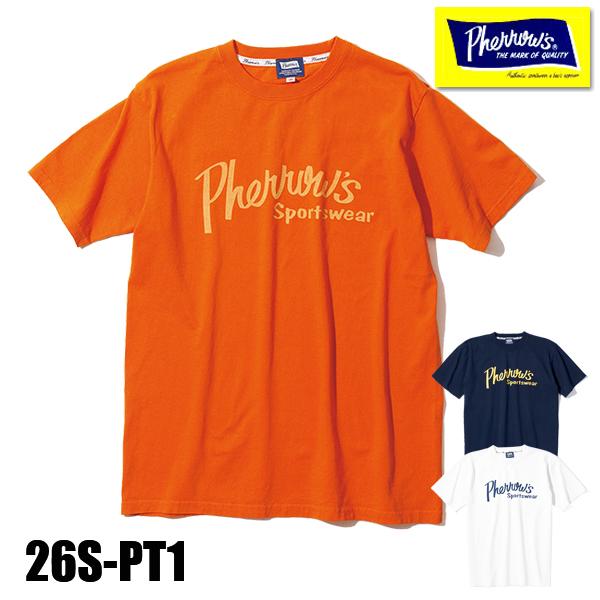 フェローズ Pherrow's Tシャツ 26S-PT1 半袖 TEE プリント ロゴT カットソー...