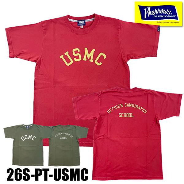 フェローズ Pherrow's Tシャツ 26S-PT-USMC カタログ未掲載モデル 半袖 綿10...