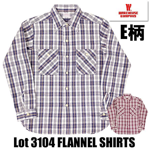 ウエアハウス WAREHOUSE ネルシャツ Lot 3104 FLANNEL SHIRTS E柄 ...
