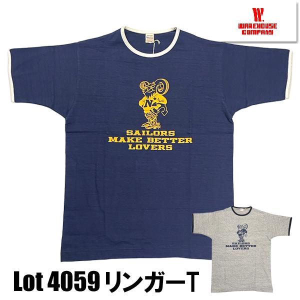 ウエアハウス WAREHOUSE リンガー Tシャツ Lot 4059 SAILORS 半袖 アメカ...