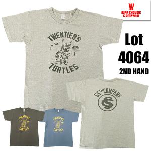 ウエアハウス WAREHOUSE Tシャツ Lot4064 TURTLES セコハンT 2ND HAND TEE 半袖 両面 プリント タートルズ 綿100％ アメカジ メンズ 2024年 春夏 新作 日本製