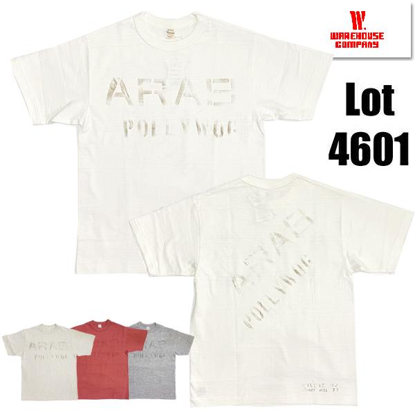 ウエアハウス WAREHOUSE Tシャツ Lot4601 ARAB 半袖 両面 ステンシル プリン...