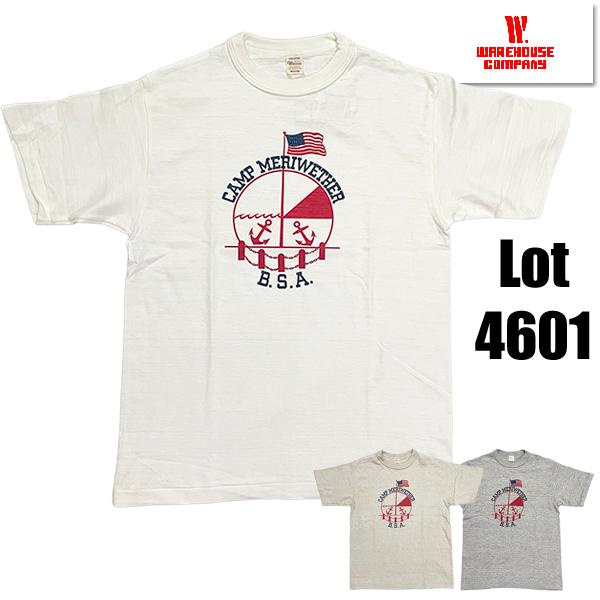 ウエアハウス WAREHOUSE Tシャツ Lot 4601 CAMP MERIWETHER 半袖 ...