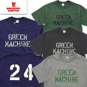 ウエアハウス WAREHOUSE Tシャツ Lot4601 GREEN MACHINE 半袖 プリントT アメカジ TEE アメカジ ヴィンテージ ビンテージ