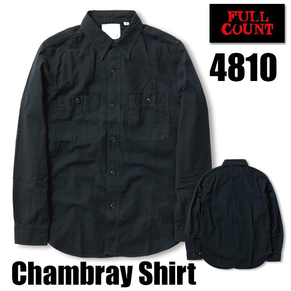 フルカウント FULLCOUNT シャンブレー シャツ 4810 ワークシャツ 長袖 5.0oz 綿...