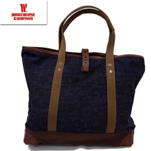 ウエアハウス WAREHOUSE デニムトートバッグ Lot 5212 DENIM TOTE BAG 鞄 レザー インディゴ プレゼント ラッピング対応可能