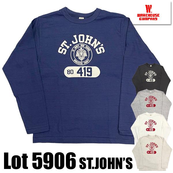 ウエアハウス WAREHOUSE ロンT  Tシャツ Lot 5906 長袖クルーネックT ST.J...