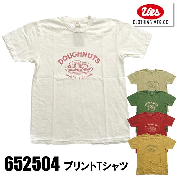 UES ウエス Tシャツ 652504 DOUGHNUTS 半袖 カットソー トップス プリント ロ...