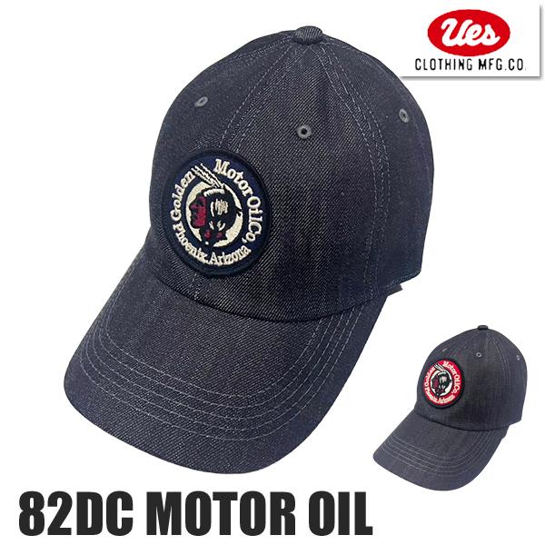 UES ウエス 82DC MOTOR OIL ワッペン デニム ベースボールキャップ CAP 帽子 ...