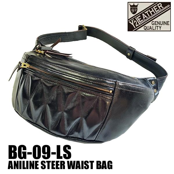 Y'2 LEATHER ワイツーレザー ウエストバッグ BG-09 ANILINE STEER WA...