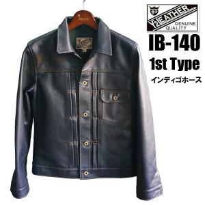 Y'2 LEATHER ワイツーレザー Gジャン INDIGO HORSE 1st Type IB-140 インディゴホース レザー ジャケット ファーストタイプ アウター 馬革　2021新作｜ragtim-store