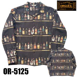 オルゲイユ ORGUEIL スピークイージー シャツ OR-5125 Speakeasy Shirt 長袖 開襟 総柄 プリント 柄シャツ カクテル レトロ アメカジ メンズ 2026年 新作