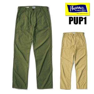 フェローズ Pherrow's ベイカーパンツ PUP1 ユーティリティパンツ トラウザーズ ボトム コットン スラブバックサテン ワイドフィット ミリタリー アメカジ 定番｜ragtim-store