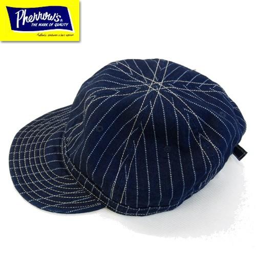 フェローズ Pherrow's PWCC1-W インディゴウォバッシュアーミーキャップ 帽子 CAP...