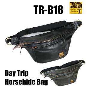 トロフィークロージング TROPHY CLOTHING TR-B18 tr22aw-803 ホースハイド デイトリップバッグ 鞄 ショルダーバッグ レザー 馬革 アメカジ バイカー メンズ｜ragtim-store
