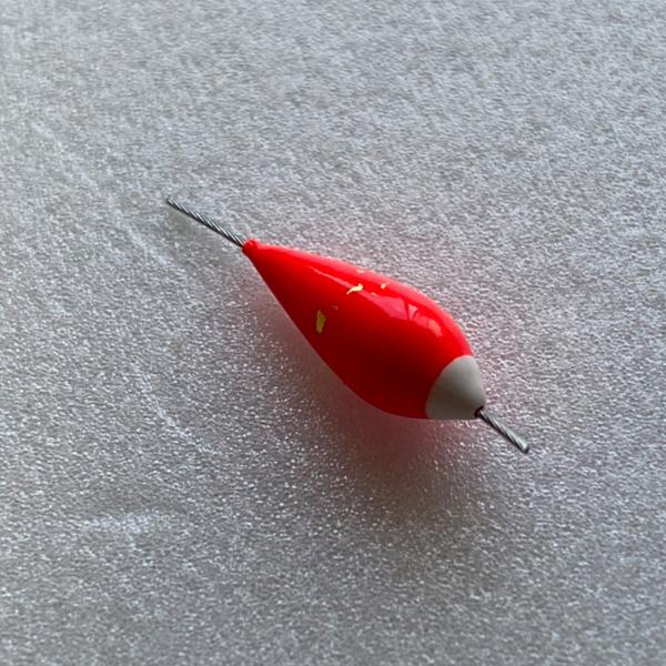 たなご用 手作り浮 (蛍光スカイレッド) F-0020