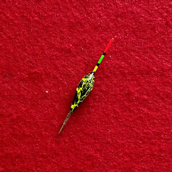 在来種用 タナゴ浮 手作り 足付きトップ 斜め通し クラック塗装  f-0098