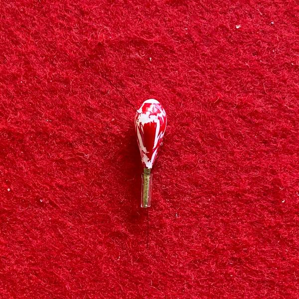 豆バラ用 タナゴ浮 手作り 足付き 斜め通し クラック塗装  f-0107