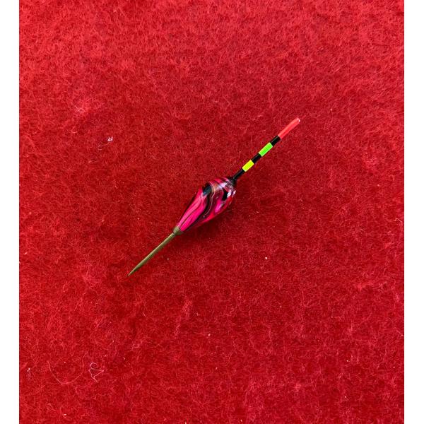 在来種用 タナゴ浮 手作り トップ 足付き マーブル塗装  f-0111