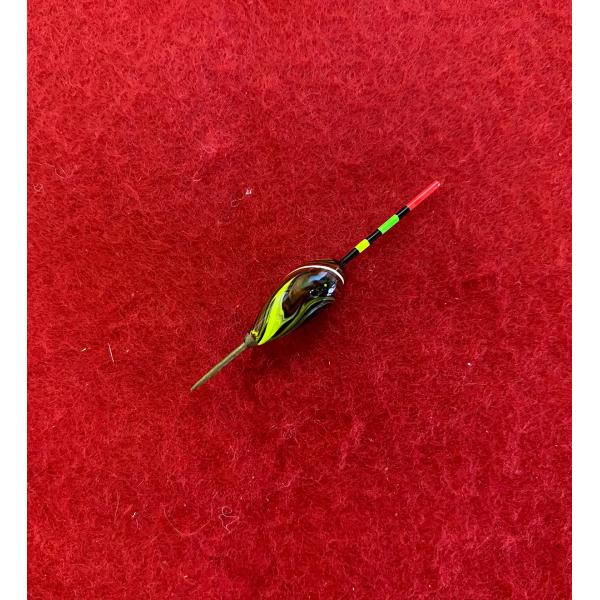 在来種用 タナゴ浮 手作り トップ 足付き マーブル塗装  f-0112