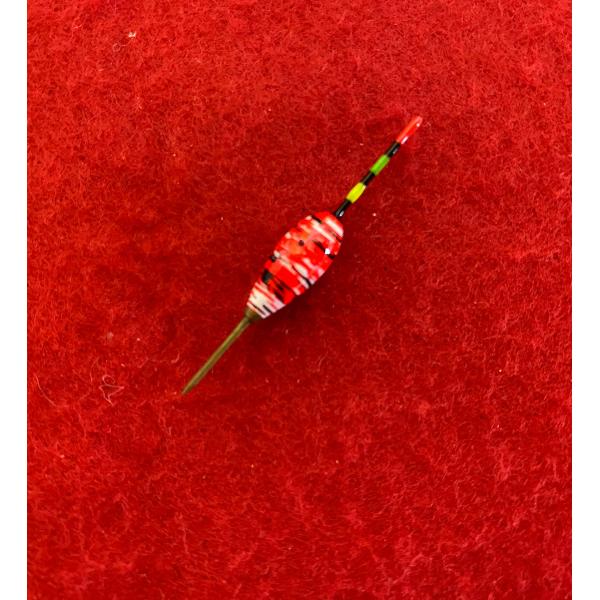 在来種用 タナゴ浮 手作り トップ 足付き 蛍光塗装  f-0115