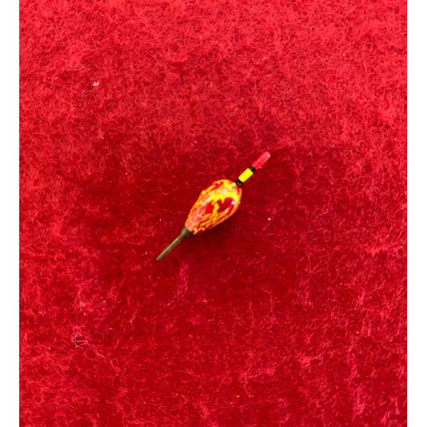 在来種用 タナゴ浮 手作り 短長トップ 足付き クラック塗装  f-0122